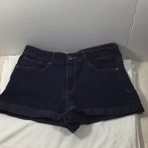 Forever 21 Stretch dark blue denim shorts so 28